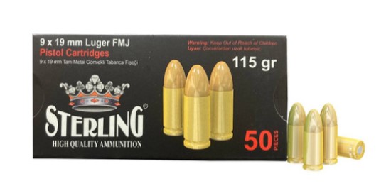 STERLING 9MM 115GR FMJ 50RD - Win Repeating Arms Promotion